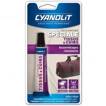 Colle spéciale Tissus & Cuirs 30ml CYANOLIT