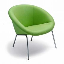 369-10 Sessel, Bezug stoff divina 3, green apple, Untergestell hochglanz verchromt