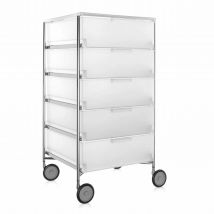 Mobil Schubladen Rollcontainer, Farbe eisfarben l1 (opal), Anzahl Schubladen 5