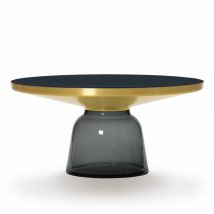 Bell Coffee Table Messing Couchtisch, Farbe quarz-grau