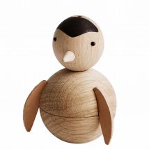 Pinguin Holzfigur Natur