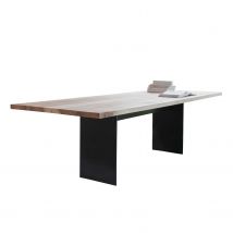 TIX Esstisch, Tischplatte nussbaum naturart, Oberfläche Tischplatte lackiert, Grösse 220 x 90 cm