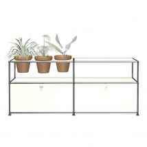 Pflanzenwelten Sideboard #M46, Farbe reinweiss, Topffarbe terrakotta