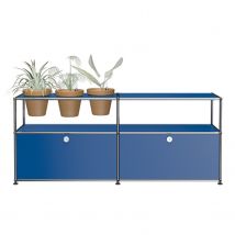 Pflanzenwelten Sideboard #M46, Farbe enzianblau, Topffarbe terrakotta