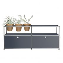 Pflanzenwelten Sideboard #M46, Farbe anthrazitgrau, Topffarbe basalt