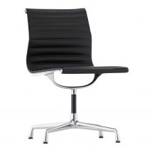 EA101 Aluminium Chair Lederstuhl, Leder/Rückseite Plano 21/19 dimgrey / sierragrau, Untergestell poliert 1, Gleiter gleiter für teppichböden