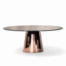 Pli Table Tisch, Farbe/Tischplatte pyrit-bronze glänzend lackiert