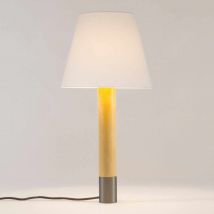 Básica LED M1 Tischleuchte, Lampenschirm weiss, Base bronze