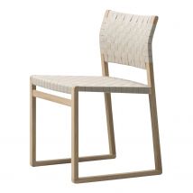 BM61 Stuhl, Ausführung leinengurte natur, geflochten, Gestell eiche geölt
