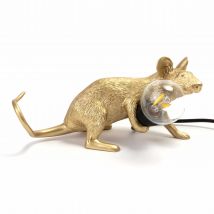 Mouse Lamp Gold USB LED Tischleuchte, Ausführung liegend