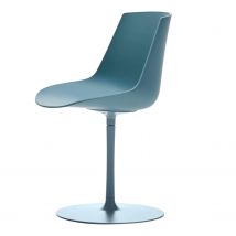 Flow Color Soft Touch Tellerfuss Stuhl, Schale weiss x102, Stoffbezug ohne, Strukturausführung lackiert matt weiss x053