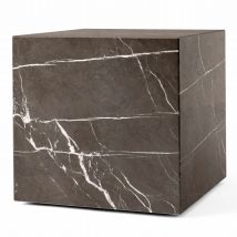 Plinth Couchtisch, Grösse b.40 x t.40 x h.40 cm, Marmor grey kendzo marble