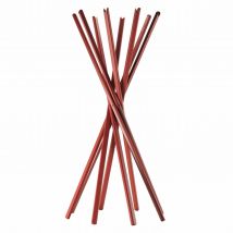 Sciangai Garderobe, Material/Farbe esche burgunderrot gebeizt