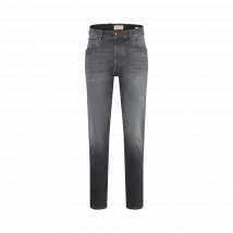 5-Pocket-Jeans im Used Wash Look in dunkelgrau