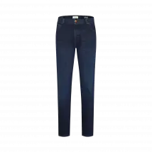 Jeans aus Premium Denim mit Stretch und Reißverschluss in marine