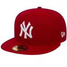 New Era New York Yankees MLB Basic Cap 10011573, Męskie, Czerwone, czapki z daszkiem, poliester, rozmiar: 7 1/8