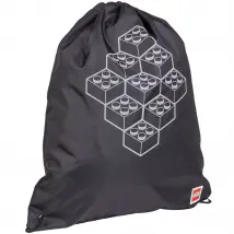 LEGO Bricks Drawstring Bag 10034-2511, Dla chłopca, Czarne, worki, poliester, rozmiar: One size