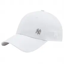 New Era 9FORTY New York Yankees Flawless Cap 11209938, Unisex, Białe, czapki z daszkiem, bawełna, rozmiar: OSFA