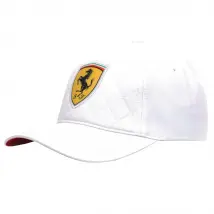 Ferrari SF FW Quilt Cap 130181044-200, Męskie, Białe, czapki z daszkiem, poliester, rozmiar: One size