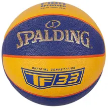 Spalding TF-33 Official Ball 76862Z, Unisex, Żółte, piłki do koszykówki, Skóra kompozytowa, rozmiar: 6
