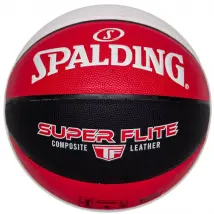 Spalding Super Flite Ball 76929Z, Unisex, Czerwone, piłki do koszykówki, Skóra kompozytowa, rozmiar: 7