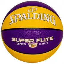 Spalding Super Flite Ball 76930Z, Unisex, Żółte, piłki do koszykówki, Skóra kompozytowa, rozmiar: 7