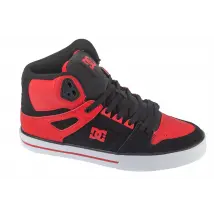 DC Pure High-Top Wc ADYS400043-FWB, Męskie, Czerwone, buty sneakers, skóra licowa, rozmiar: 38,5