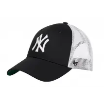 47 Brand MLB New York Yankees Branson Cap B-BRANS17CTP-BK, Unisex, Czarne, czapki z daszkiem, poliester, rozmiar: One size
