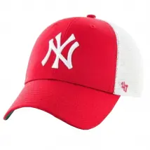 47 Brand MLB New York Yankees Branson Cap B-BRANS17CTP-RD, Unisex, Czerwone, czapki z daszkiem, poliester, rozmiar: One size