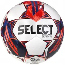 Select Brillant Super TB FIFA Quality Pro V23 Ball BRILLANT SUPER TB WHT-RED, Unisex, Białe, piłki do piłki nożnej, skóra syntetyczna, rozmiar: 5