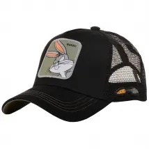 Capslab Bunny Looney Tunes Trucker Cap CL-LOO-1-BUN1, Męskie, Czarne, czapki z daszkiem, bawełna, rozmiar: One size