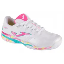 Joma Slam Jr 2332 JSLAMW2332C, Dla dziewczynki, Białe, buty do tenisa, przewiewna siateczka, rozmiar: 38