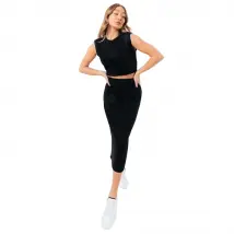 Justhype Sweat Midi Skirt Loungewear Set LABON008, Damskie, Czarne, spódnice, bawełna, rozmiar: 34