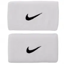 Nike Swoosh Doublewide Wristbands NNN05-101, Unisex, Białe, opaski na rękę, bawełna, rozmiar: One size
