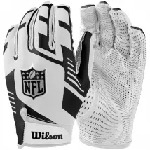 Wilson NFL Stretch Fit Receivers Gloves WF6000802AD, Męskie, Białe, rękawiczki, poliester, rozmiar: One size