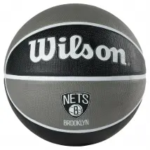 Wilson NBA Team Brooklyn Nets Ball WTB1300XBBRO, Unisex, Czarne, piłki do koszykówki, Guma, rozmiar: 7