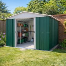 10' x 10' Yardmaster Green Metal Shed (3.03m x 2.98m)