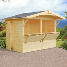 9' x 6' Palmako Stella (16mm) Premium Large Wooden Garden Bar (2.7m x 1.9m)
