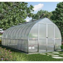 8'x20' Palram Canopia Bella Large Walk In Silver Aluminium Framed Greenhouse (2.4x6m)