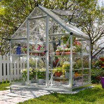 6â x 4â Palram Canopia Harmony Silver Polycarbonate Greenhouse (1.85m x 1.26m)