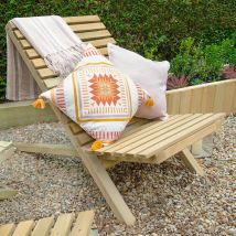 Forest Slatted Wooden Garden Chair 2'3 x 3'11 (0.68m x 1.19m)