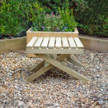 Forest Slatted Wooden Garden Table 1'9 x 1'8 (0.54m x 0.50m)