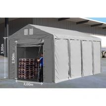 Tente de stockage 4 x 8 Qualité Pro XL en 3.00m hauteur de passage - Porte Store