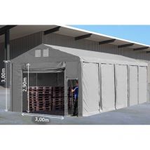Tente de stockage 5 x 10 Qualité Pro XL en 3.00m hauteur de passage - Porte Store