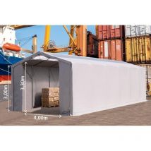 Hangar de stockage 6 x 12 PROPRIME 850+ en 3.00m hauteur de passage - Porte Fermeture Eclair - Fenêtres de toit