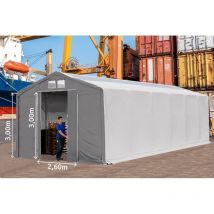 Hangar de stockage 6 x 12 PROPRIME 850+ en 3.00m hauteur de passage - Porte Coulissante - Fenêtres de toit