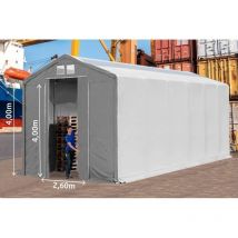 Hangar de stockage 6 x 12 PROPRIME 550 en 4.00m hauteur de passage - Porte Coulissante - Fenêtres de toit