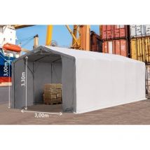 Hangar de stockage 5 x 10 PROPRIME 850+ en 3.00m hauteur de passage - Porte Fermeture Eclair