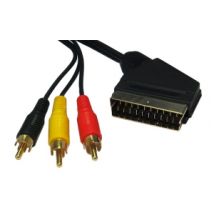 5m Scart to 3x Phono