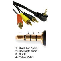 2m 3.5mm to 3x Phono AV Cable